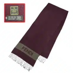 fendi wool scarf in maroon color