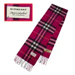 burberry scarf of pink color in cashmere