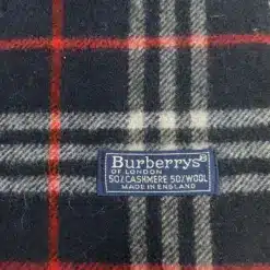 Burberry Navy Blue Check Scarf