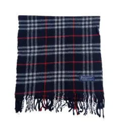 Iconic Burberry Check Pattern - Classic Navy Blue