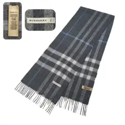 Burberry Gray Cashmere Scarf - Luxurious Style and Comfort