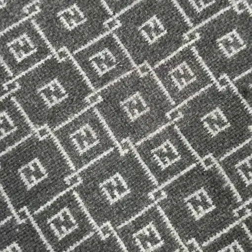 FENDI FF Logo Black Wool FF Scarf - Image 3