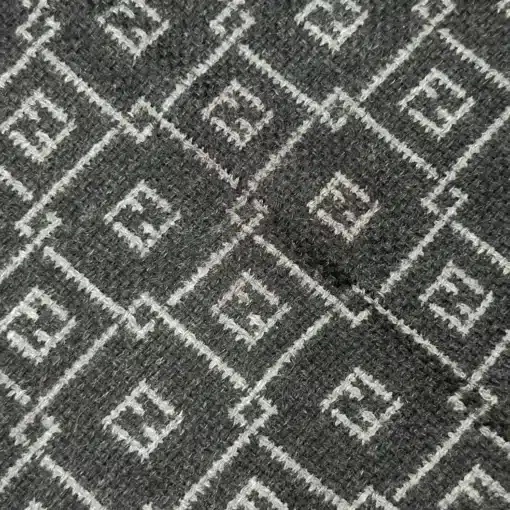 FENDI FF Logo Black Wool FF Scarf - Image 5