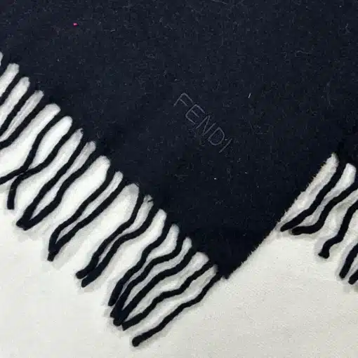FENDI Scarf - Vintage Wool Black Scarf - Image 3