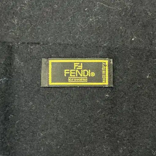 FENDI Scarf - Vintage Wool Black Scarf - Image 4