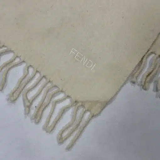 Fendi Scarf - Off White FF Wool Scarf - Image 3
