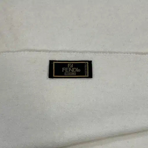 Fendi Scarf - Off White FF Wool Scarf - Image 2