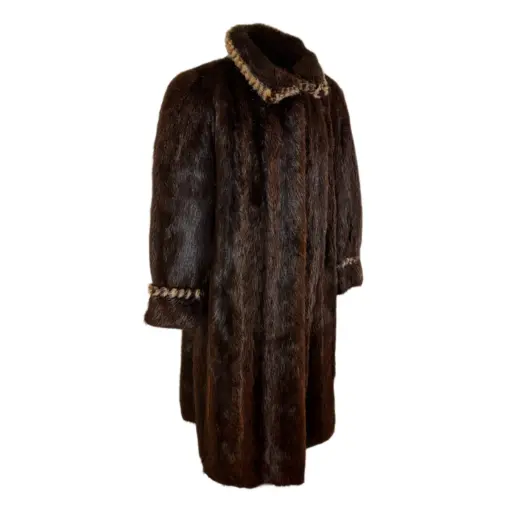 Full Length Vintage Men’s Mink Coat for Sale- Beaver Fur