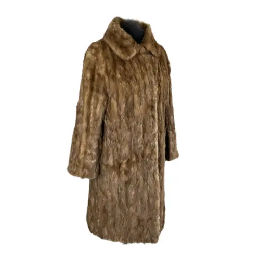 Women/Men’s Winter Brown Sheared Mink Coat for Sale