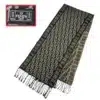 Fendi Ff logo olive wool scarf