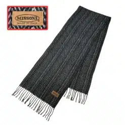 missoni authentic zigzag scarf in green color