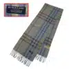 burberry cashmere nova check gray scarf