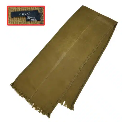 gucci vintage olive color scarf