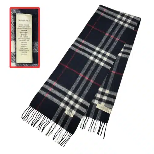 BURBERRY Authentic Giant Check Black Scarf