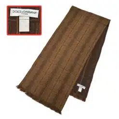 D&G brown color scarf of wool