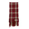 BURBERRY Giant Red Nova Check Plaid Women Scarf -Made in Scotland