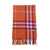 Orange Nova Check 100% Cashmere Burberry Scarf for Women (72’’x12’’)