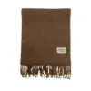 Burberry Women Scarf 100% Cashmere-Dark Camel Brown (52’’x12’’)