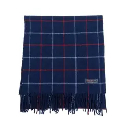 100% Lambswool Burberrys Scarf Vintage Nova Check Made in England