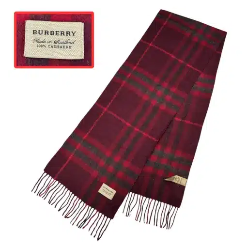 Burberry cashmere scarf in red color