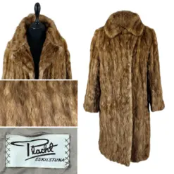 Brown Sheared Mink Coat for Men and Women - Genuine Beaver Fur