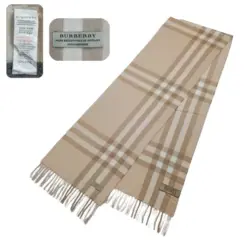 Genuine Burberry Cashmere Lightweight Giant Check Scarf for Women