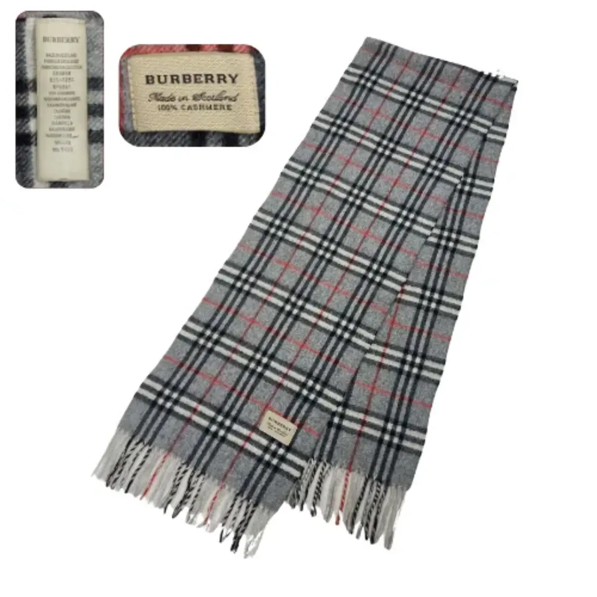 Vintage Burberry Gray Checked discount Pure Cashmere Scarf Burberry Muffler Burberry Neck Warmer Retro Classic Nova Checked Made in England