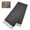 fendi ff logo scarf in gray color made of wool