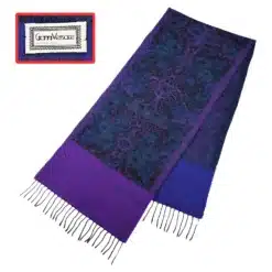 100% wool versace floral vintage scarf