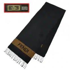fendi black color scarf made of 100% wool