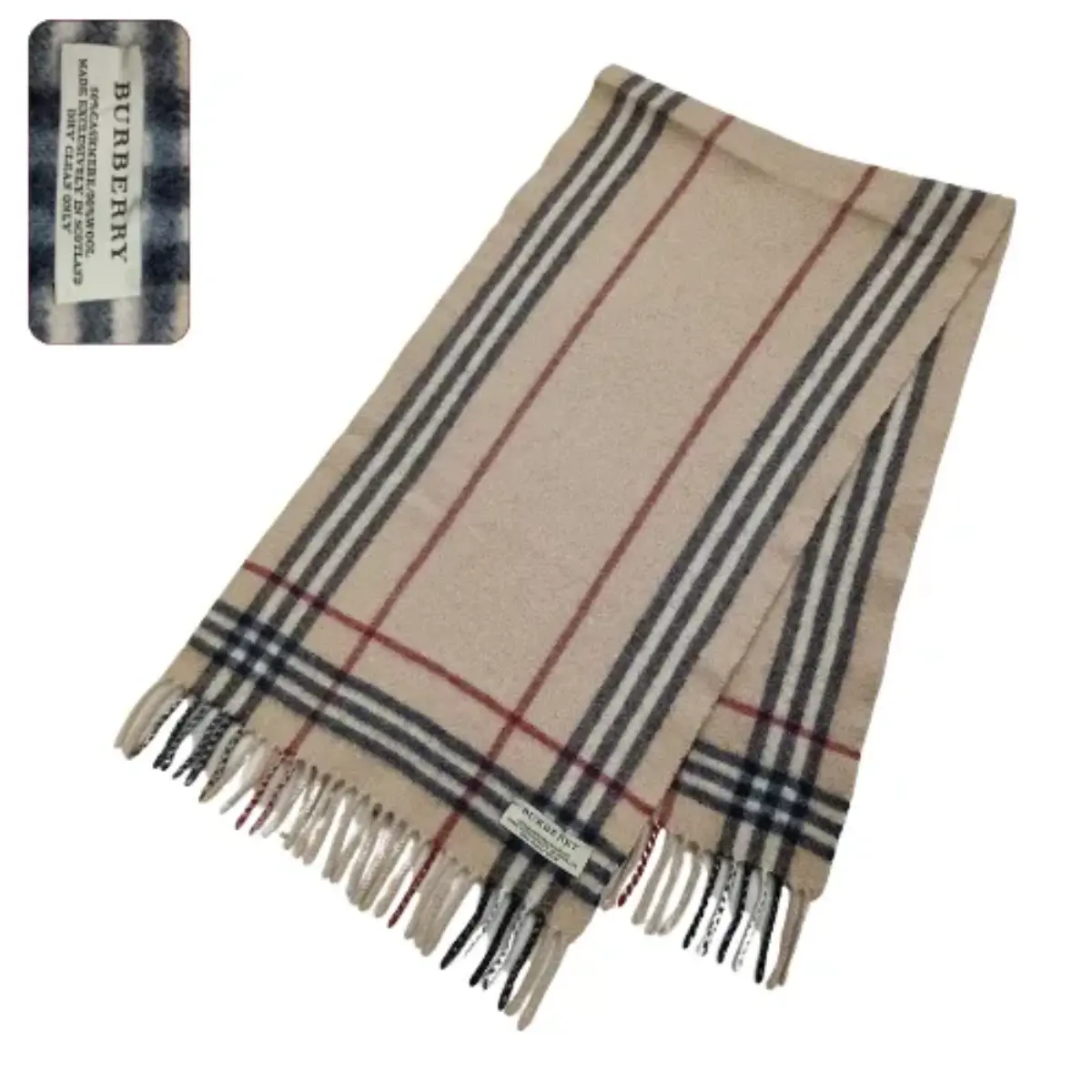 Burberry Nova Check Cashmere Wool Scarf Real Cornor