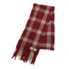 BURBERRY Giant Red Nova Check Plaid Women Scarf -Made in Scotland