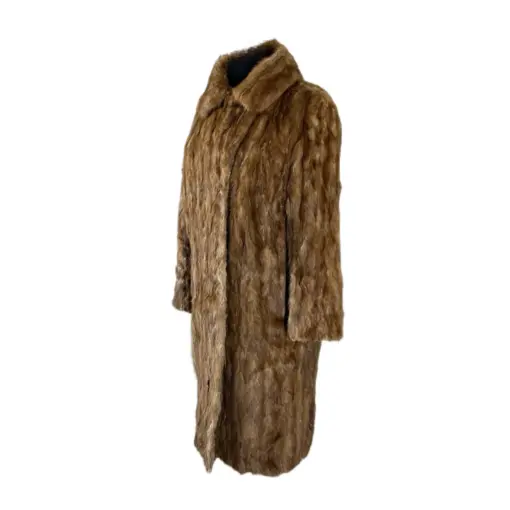 Women/Men’s Winter Brown Sheared Mink Coat for Sale