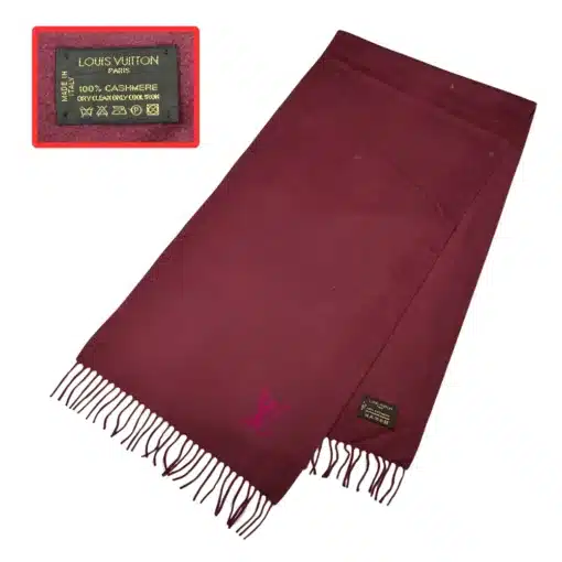 Louis vuitton red color vintage scarf