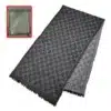 Gucci gg logo gray wool scarf