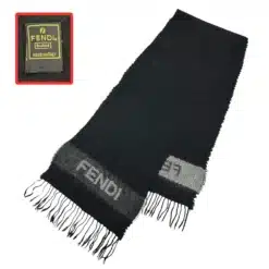 Fendi scarf mafe of wool in black color