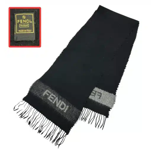 Fendi scarf mafe of wool in black color