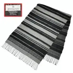 Givenchy black & white stripe scarf