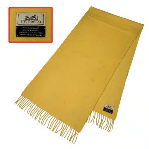 Hermes yellow color scarf