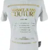 Versace Jeans Couture T-shirt White Golden Logo Print Cotton