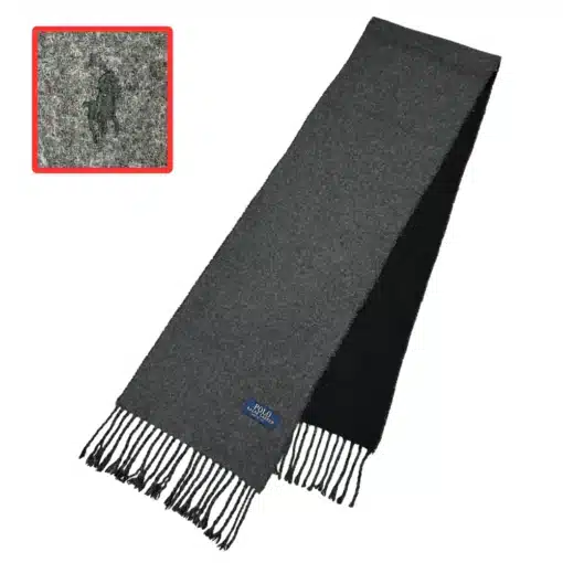polo reversible gray black color scarf