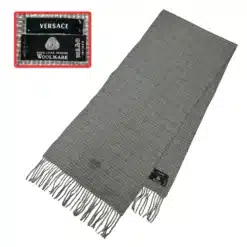versace gray color zucca logo scarf