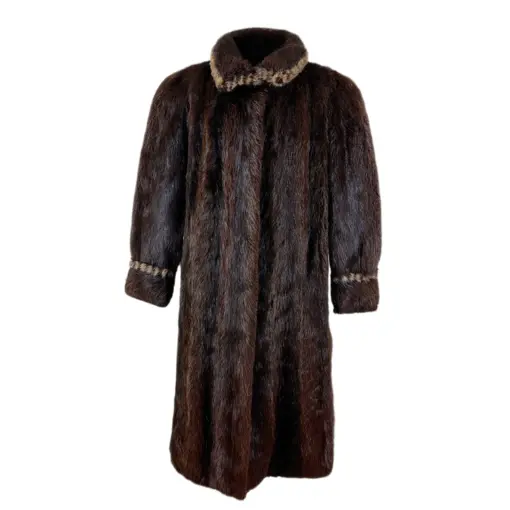 Full Length Vintage Men’s Mink Coat for Sale- Beaver Fur