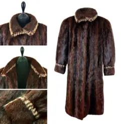 Full Length Vintage Men’s Mink Coat for Sale- Beaver Fur