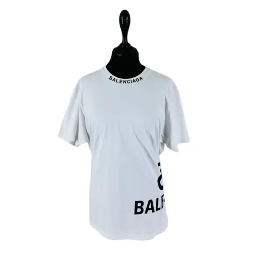 100% Original Logo Print Men’s Balenciaga T-Shirt in White