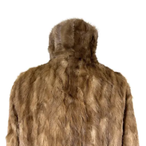 Women/Men’s Winter Brown Sheared Mink Coat for Sale