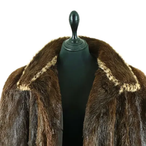 Full Length Vintage Men’s Mink Coat for Sale- Beaver Fur