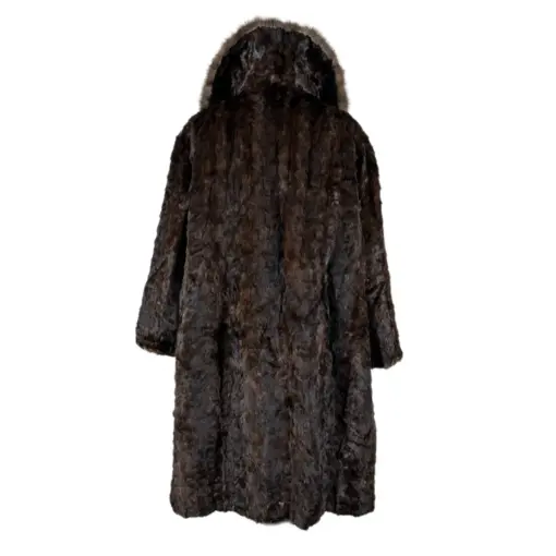 Real Brown Vintage Mink Coat for Women