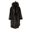 Real Brown Vintage Mink Coat for Women