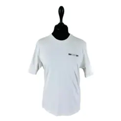 Men’s Cotton Burberry White T-Shirt With Small Sleeves and Embroidered Logo